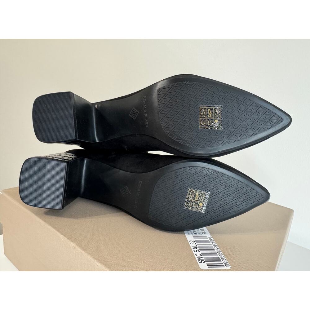 Donald Pliner Tomos Black Stretch Suede Pointed Toe Booties Women's Size 11 NIB - Picture 4 of 7